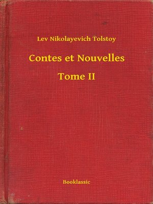 cover image of Contes et Nouvelles--Tome II